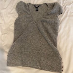 cashmere gray babydoll top